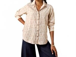 NEW ARIAT homestyle button down shirt in boots 'n' roses